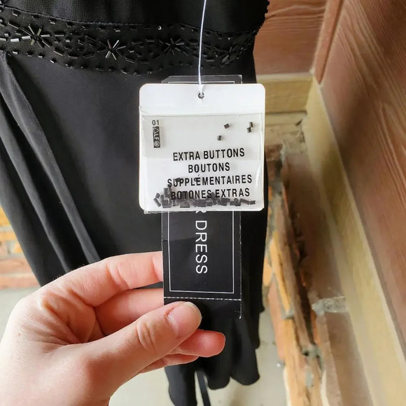 NWT JONES WEAR DRESS WOMEN'S SIZE 12 BLACK BEADED SWEETHEART NECKLINE - Picture 4 of 10